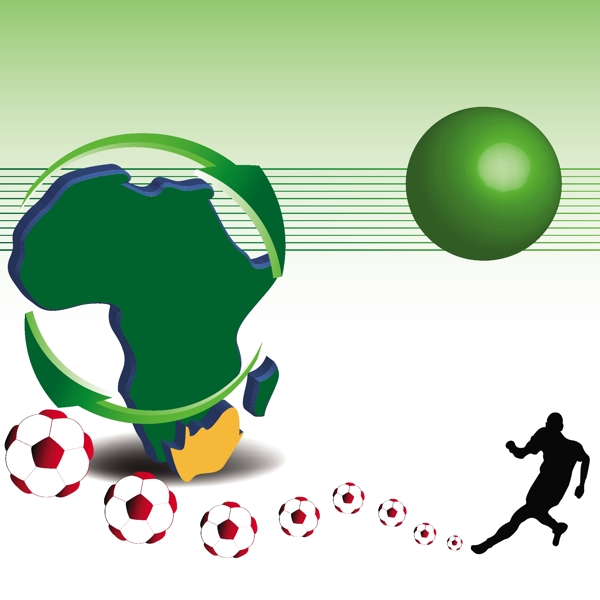绿色地图与足球