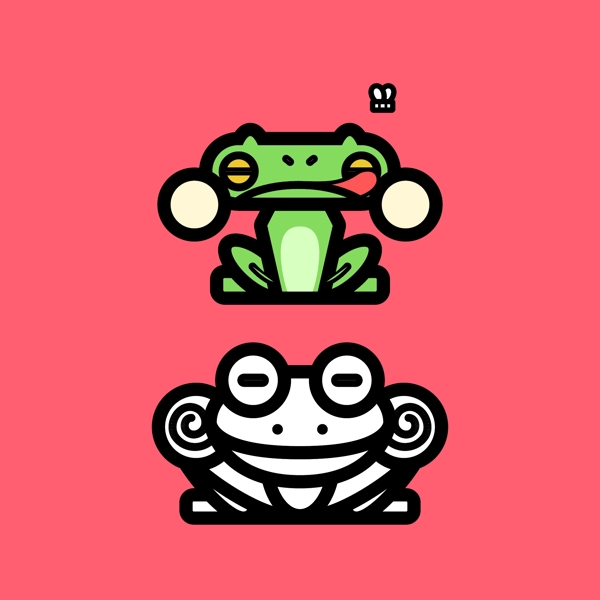 青蛙矢量插画设计