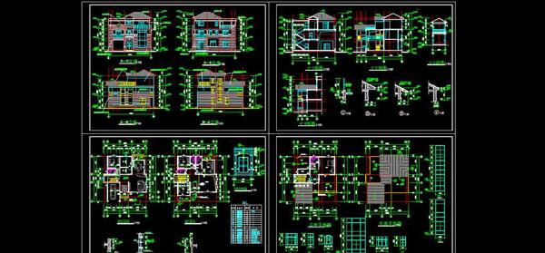 三层别墅施工图