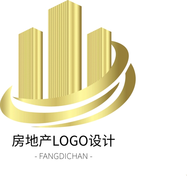 金色渐变地产logo