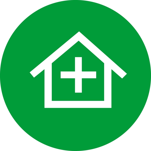 绿色房子图标