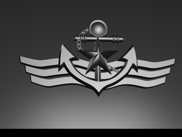 海军胸标3d模型图片