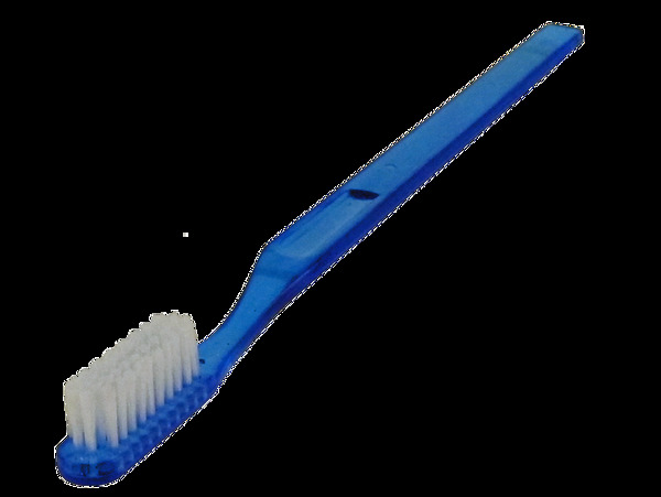 蓝色手柄牙刷免抠png透明图层素材