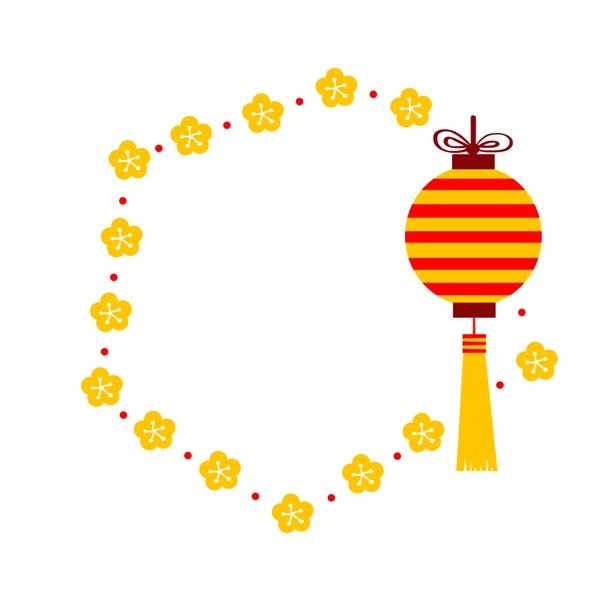手绘春节设计新年边框