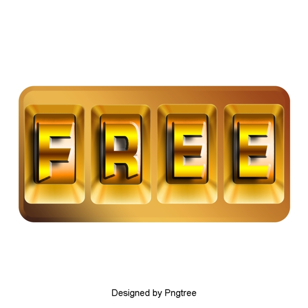 金色简单免费的免费标签元素