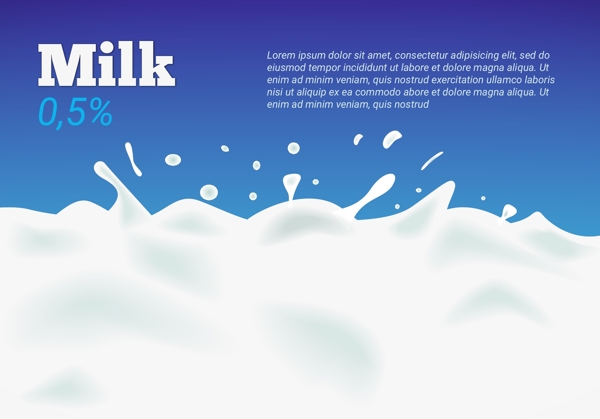 免费美味牛奶矢量图