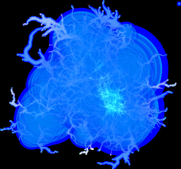 不规则蓝光效果图透明素材