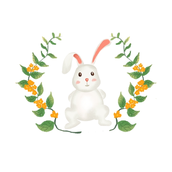 复活节兔子元素复活节兔子图案