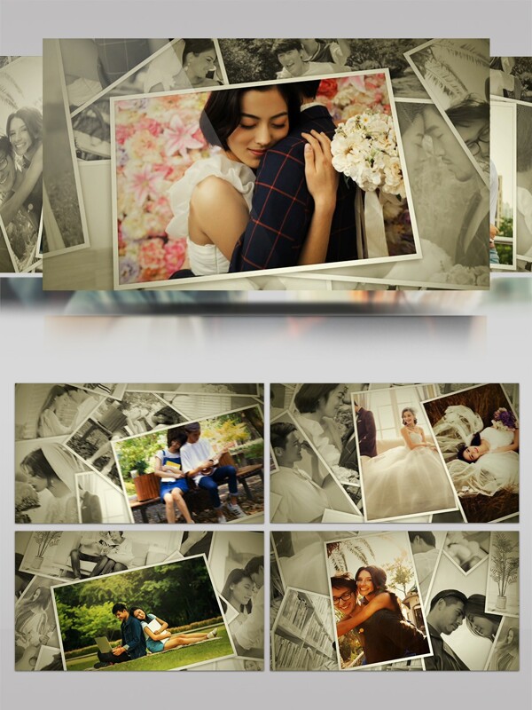 爱情婚礼照片家庭回忆视频展示AE模板