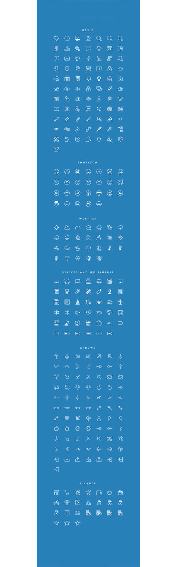 274种免费线图标集