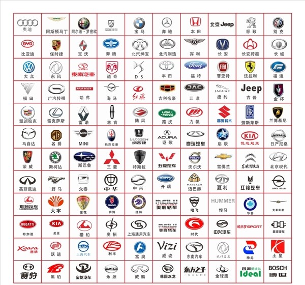 汽车标志汽车品牌logo图片