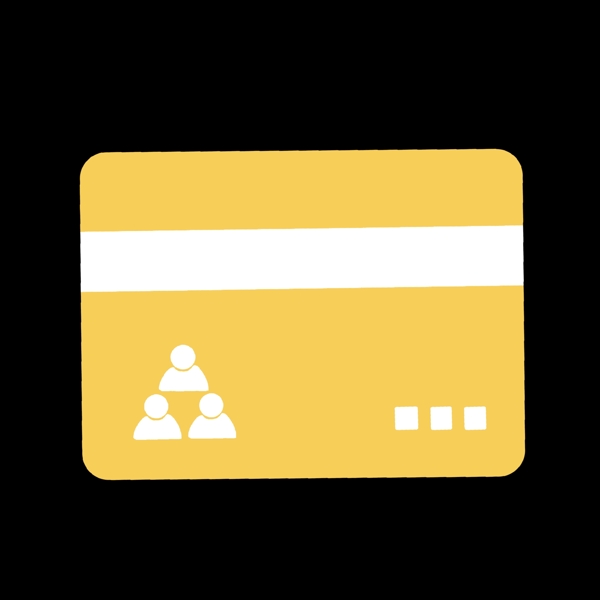 黄色信用卡样式图标