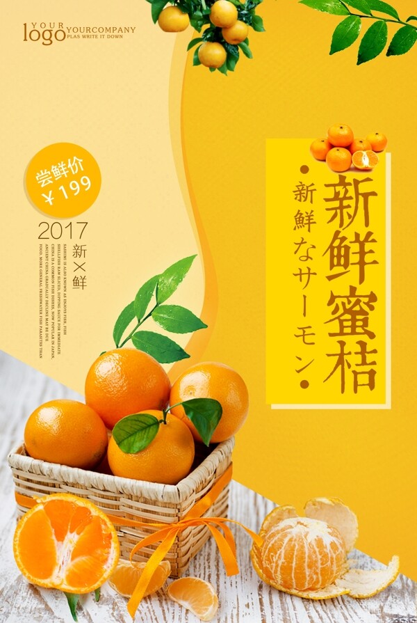 水果蜜桔宣传海报
