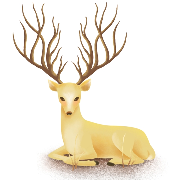 卡通小清新小鹿动物设计可商用元素