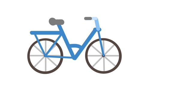 自行车交通的插画