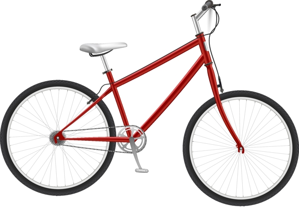 红色的自行车插图