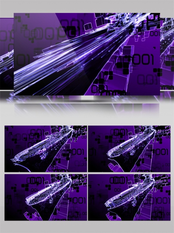 紫色脉冲光束视频素材