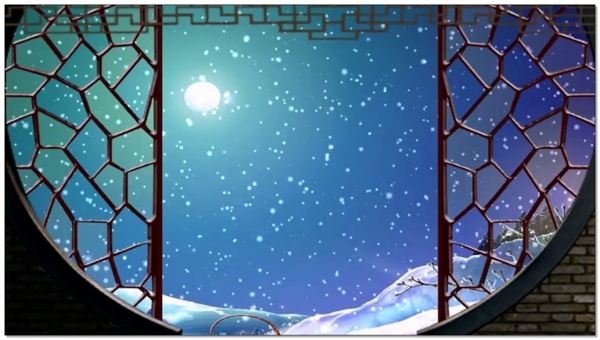 月光雪景古典戏曲视频素材视频素材