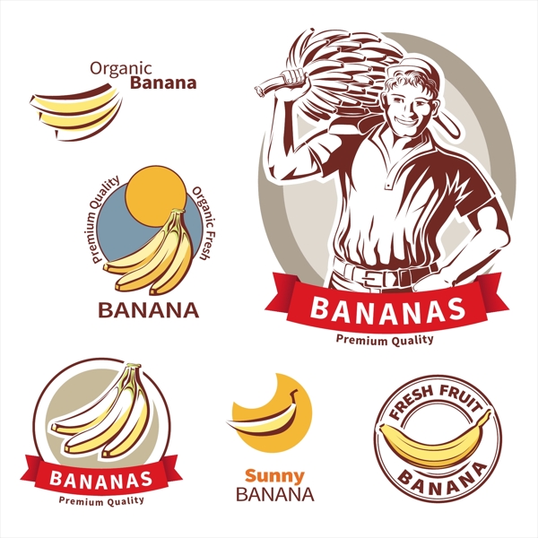 优质香蕉标签图片