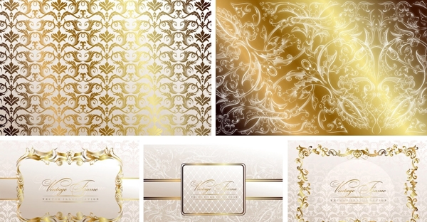 金色古典花纹欧式花纹边框图片