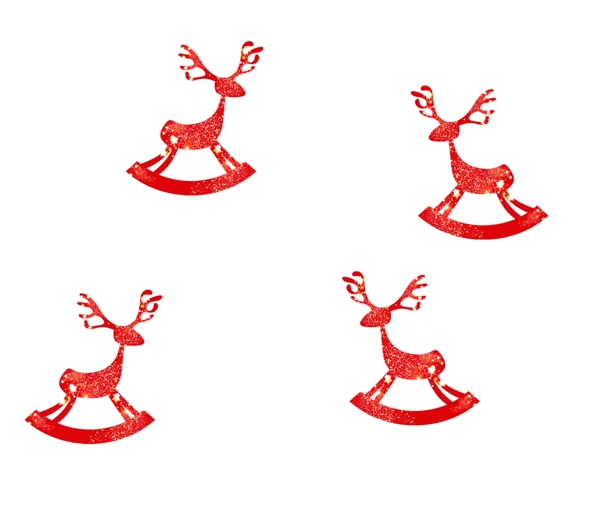 4只红色的梅花鹿