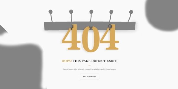 创意404页面设计PSD模板