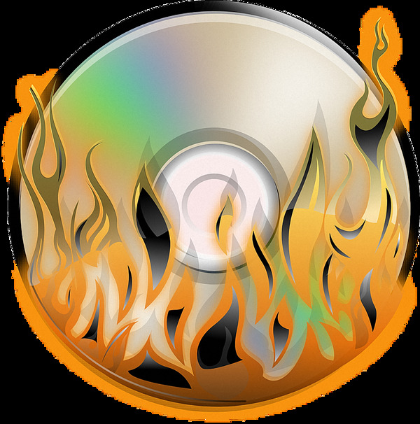 火焰装饰光盘免抠png透明图层素材