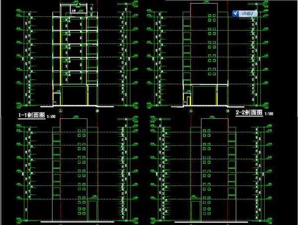 宿舍楼剖面图