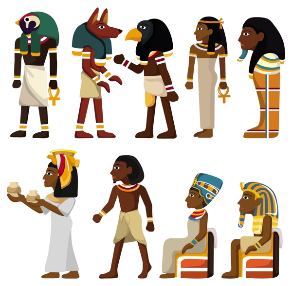 古老埃及图案矢量素材2