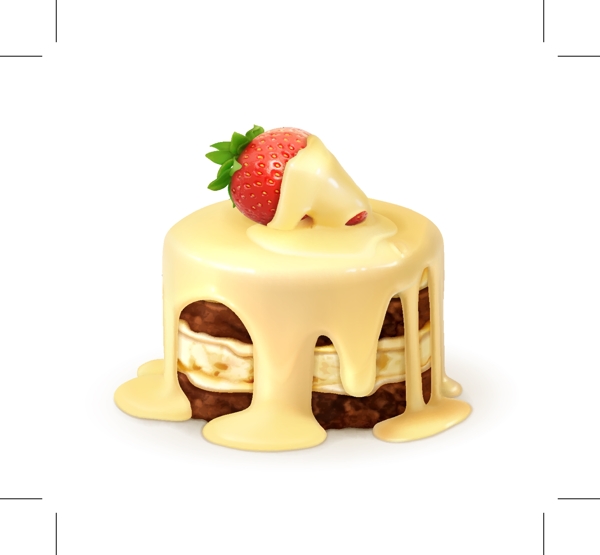 3D立体草莓巧克力蛋糕