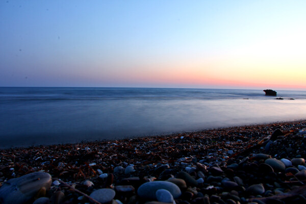 海岸晚景图片