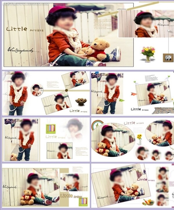 韩版儿童照相册模版图片