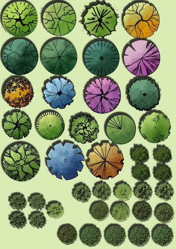 PS植物平面图例图片