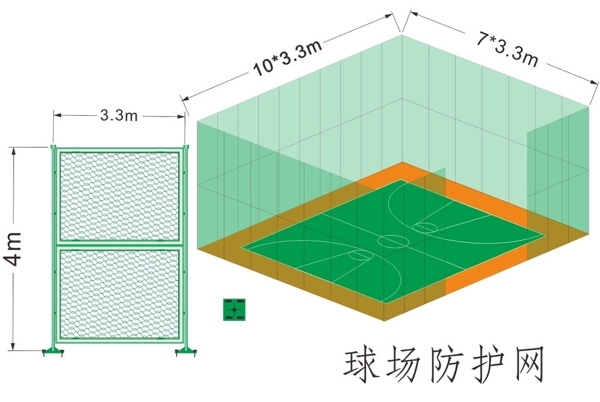 球场防护网图片