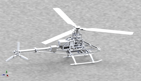 RC直升机200大小的3刀片