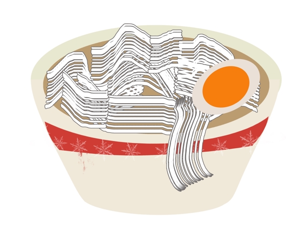 鸡蛋面条食物插图