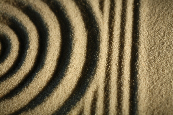 圆环形沙纹图片