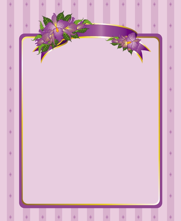 矢量紫罗兰色调装饰边框架