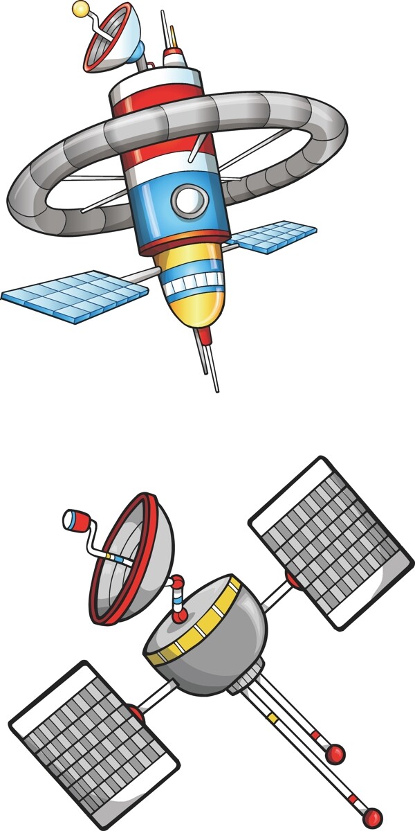 卡通宇宙空间站太空卫星接收器