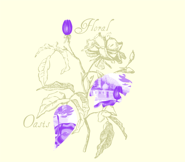 紫色花卉背景图案