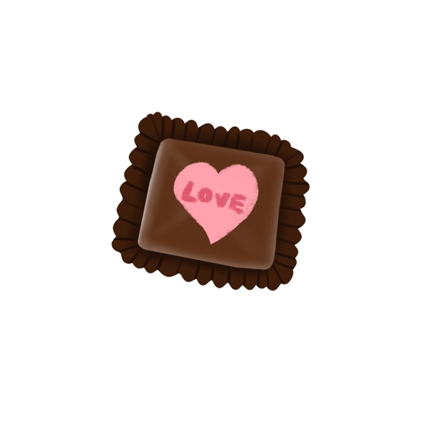 手绘情人节巧克力素材元素