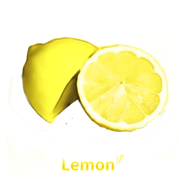 手绘柠檬原创商用元素