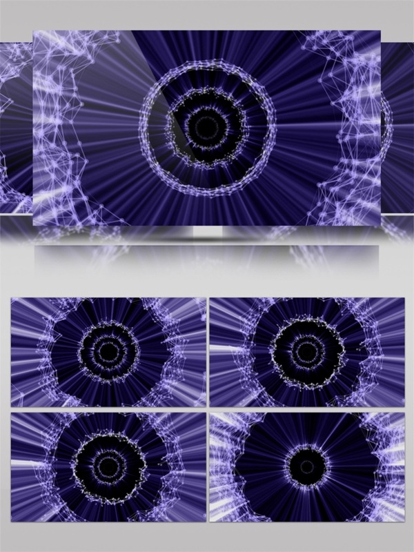 紫色圆形光束通道视频素材