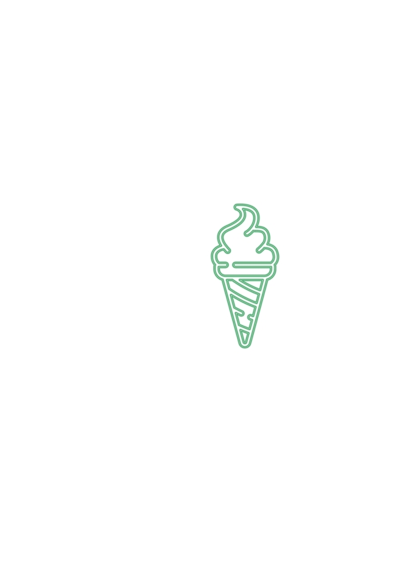冰淇淋发光灯管图标