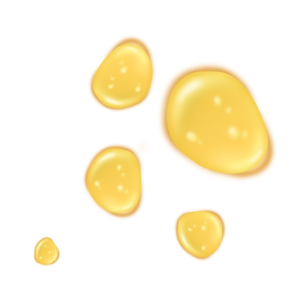 金色通透油滴水滴