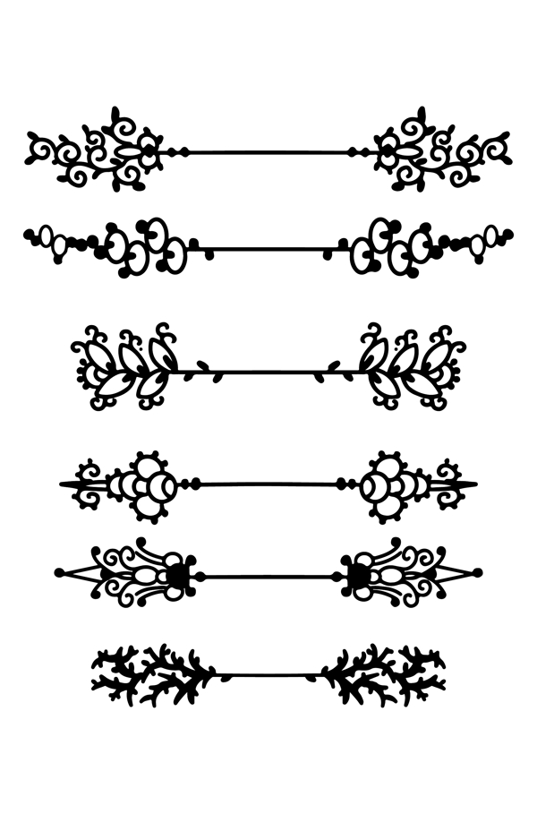 欧式花纹分割线图片
