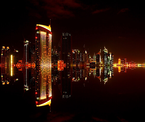 繁华的城市夜景图片