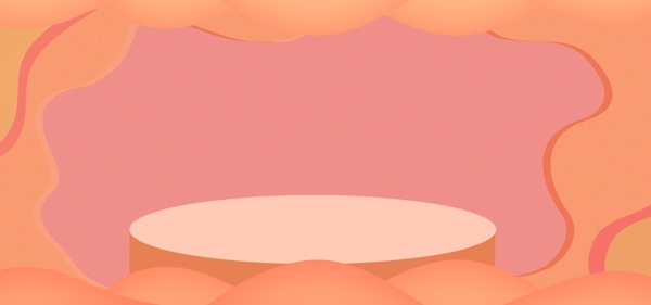 橙粉色电商banner背景设计