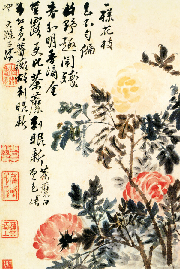 花卉图b花鸟画中国古画0397