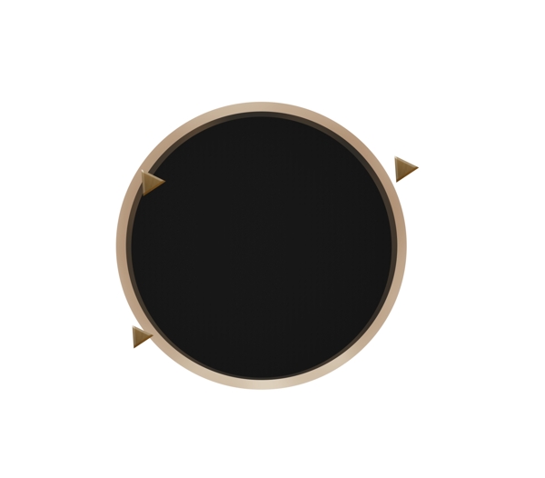 黑色圆和金色圆环